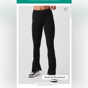 Alo High Waist Zip Flare Leggings Yoga Pants 7/8 Length